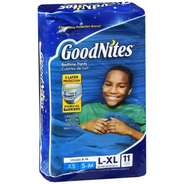 Huggies Goodnites 8-14 l-xl 4x11's