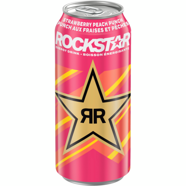 Rockstar Strawberry Peach Punch 12x473ml