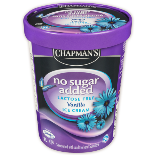 Chapman's No Sugar Added Vanilla 6x1L