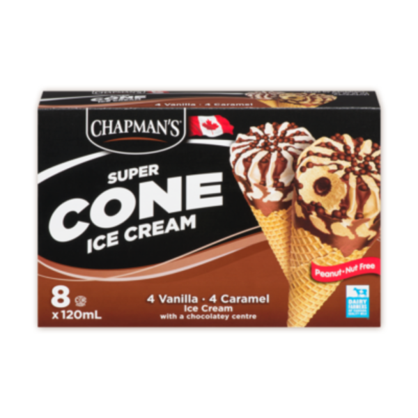 Super Cones Vanilla Caramel 4x8x120ml
