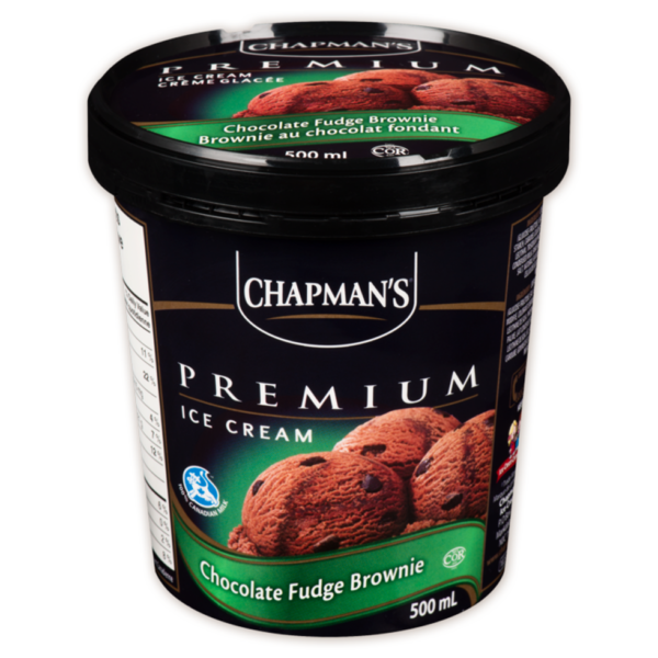 Chapman's Premium 2L Ice Cream Chocolate Fudge Brownie 4x2L