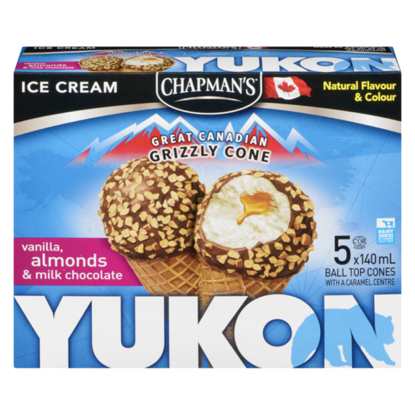 Yukon Cone Vanilla Almond Ball Top 6x5x140ml