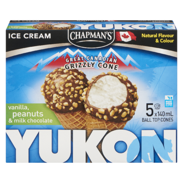 Yukon Cone Vanilla Peanuts Ball Top 6x5x140ml