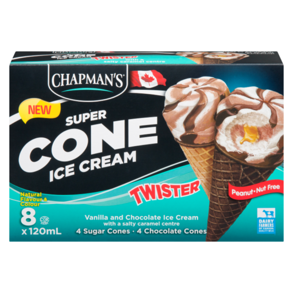 Super Cones Twister Salty Caramel 4x8x120ml