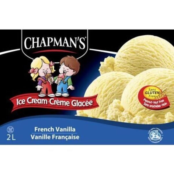 Chapman's 2L Ice Cream French Vanilla 4x2L
